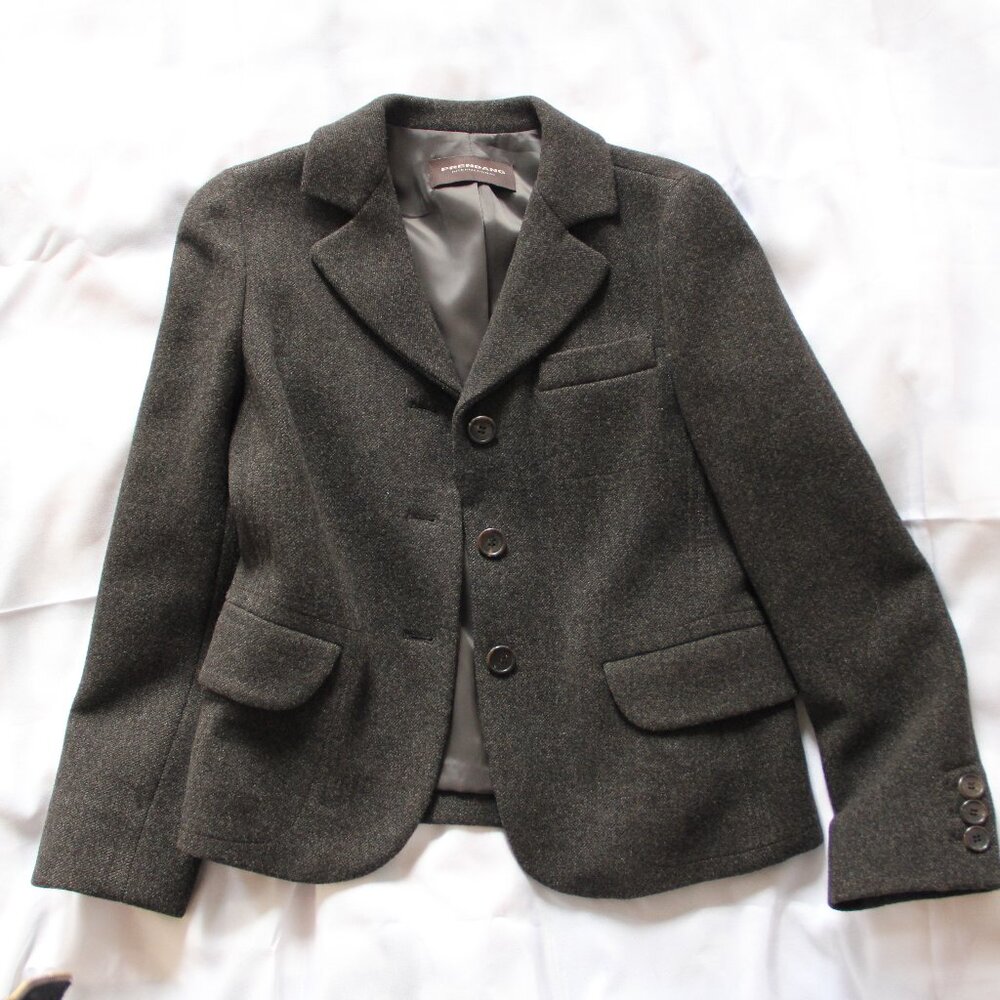 Prendang Dark Gray Wool Blend Blazer